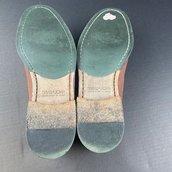 Mens David & Joan Leather Italy Oxford Lace Up Cap Toe‎ Dress Shoes US Size 8 - Picture 6 of 16